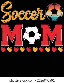  Women Soccer Mom Letter Printed Football t-shirt design.