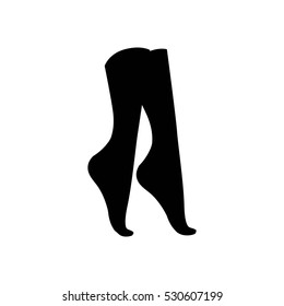Women socks black icon silhouette