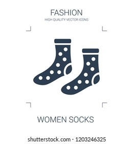 women socks icon. high quality filled women socks icon on white background. from fashion collection flat trendy vector women socks symbol. use for web and mobile