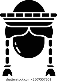 Women solid glyph vector illustration