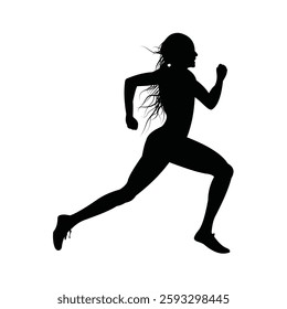 women solo run siluet design