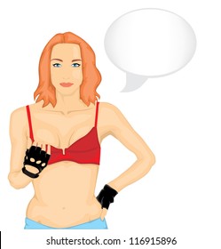 Women with speech bubble