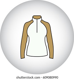 Women sport jacket symbol simple flat icon on background