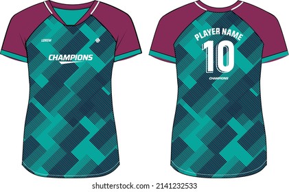 Women Sports Jersey Tshirt Design Concept Stock Vector (Royalty Free ...