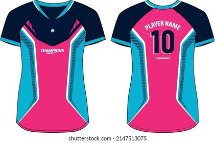 Diseño de camisetas de la camiseta de Women Sports Jersey Esbozo plano Ilustración, patrón abstracto V camiseta de cuello para camisetas de voleibol de niñas y mujeres, fútbol, bádminton, fútbol y netball, uniforme deportivo