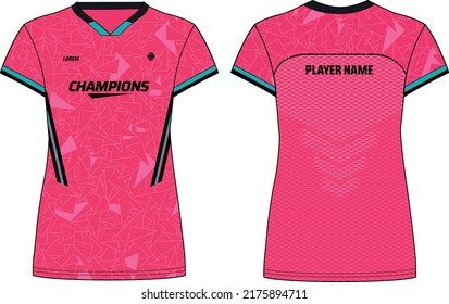 Women sports jersey t-shirt design with slant Vector Image