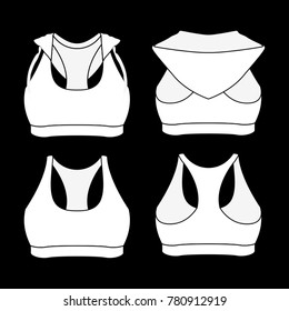 Women sportswear Hooded Bra Padded Design Template