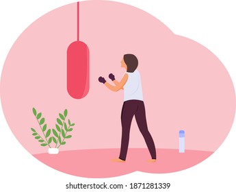 Women in sportswear. Sport outfit young woman vector illustration. People performing sports activities or exercise and wholesome food. Concept of healthy habits, active lifestyle, fitness training