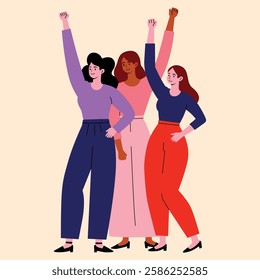 Women Standing Strong – Symbol of Feminism and Equality