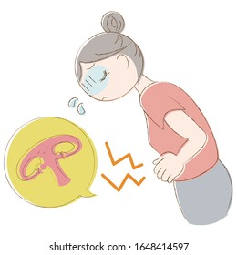 
Women suffering from menstrual cramps