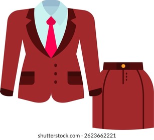 Women suit Line vector Icon Design