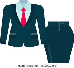 Women suit Line vector Icon Design