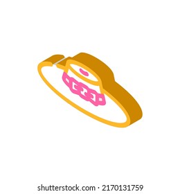women summer hat isometric icon vector. women summer hat sign. isolated symbol illustration