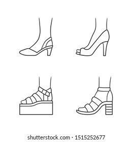 linear platform shoes