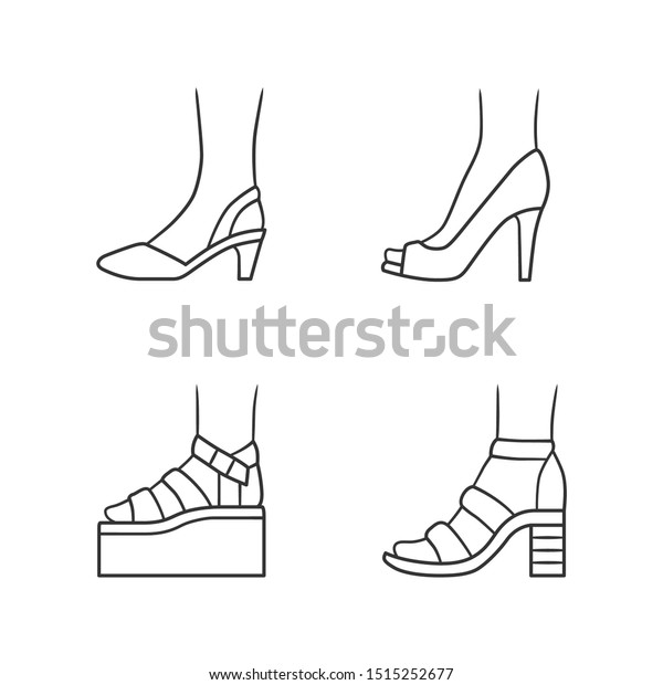 linear platform shoes