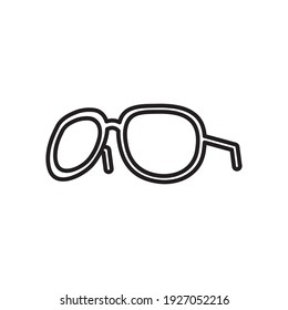 women sunglasses icon over white background, line style, vector illustration