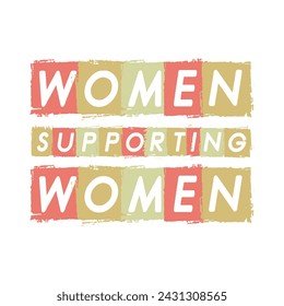 Women supporting women with white background