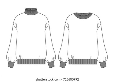 women sweaters set vector