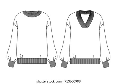 women sweaters set vector