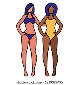 women in swimsuits design