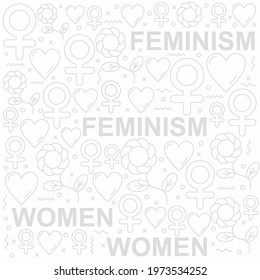 Women symbol pattern design. Easy to edit with vector file. Can use for your creative content. Especially about feminism and girl power.