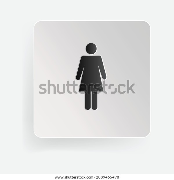 women symbol\
vector icon toilet flat used\
commonly