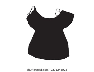 Women t shirt silhouette vector illustration