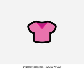 Women t shirt vector icon. Emoji illustration. Isolated tshirt vector emoticon