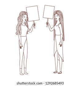 women with tag of wood avatar character