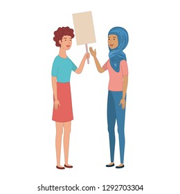 women with tag of wood avatar character