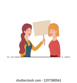 women with tag of wood avatar character