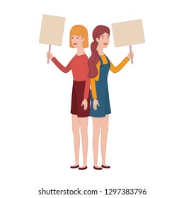 women with tag of wood avatar character