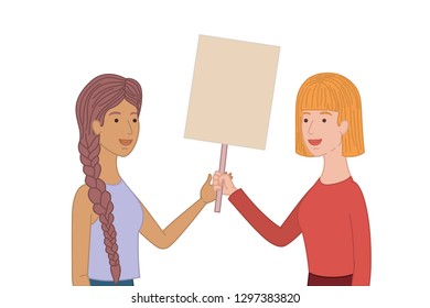 women with tag of wood avatar character