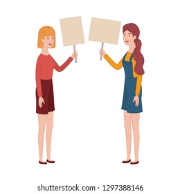 women with tag of wood avatar character
