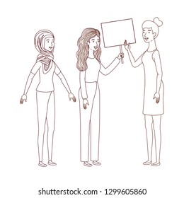 women with tag of wood avatar character