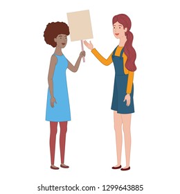 women with tag of wood avatar character