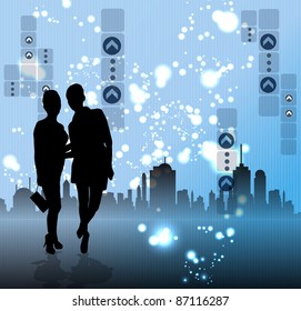 Women talking