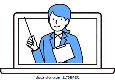 Women teaching online : PC