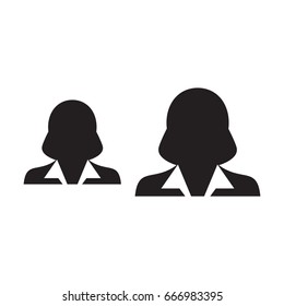 Women Team Icon Vector User Group of People for Business Management Persons Avatar Symbol in Glyph Pictogram illustration