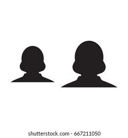Women Team Icon Vector User Group of People for Business Management Persons Avatar Symbol in Glyph Pictogram illustration