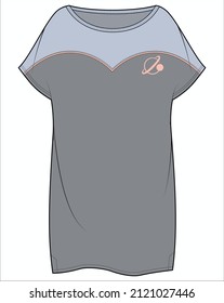 WOMEN AND TEENS GIRLS DORM DRESS IN EDITABLE VECTOR FILE