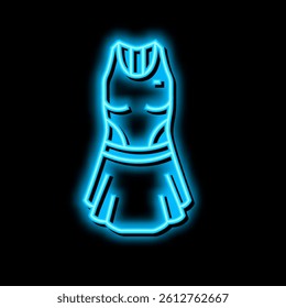 women tennis apparel neon light sign vector. women tennis apparel illustration