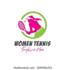 Logo-Design für weibliche Tennissportarten