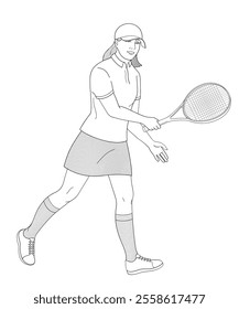 women in tennis uniform with tennis racket