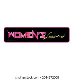 Vector de logotipo de texto para mujeres, adecuado para banner de salón de belleza.