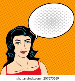 Women think with Comic Speech Bubbles vector