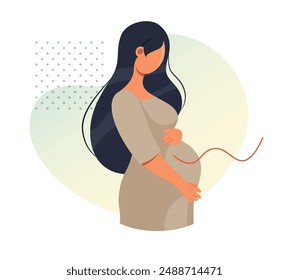 Mujeres con embarazo del tercer trimestre - Ilustración de stock como EPS 10 Archivo