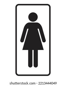 A women toilet sign board icon vector