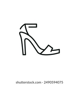 Women top heel shoes icon. Simple women women top heel shoes icon for social media, app, and web design. Vector illustration.