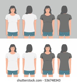 Women t-shirt design template